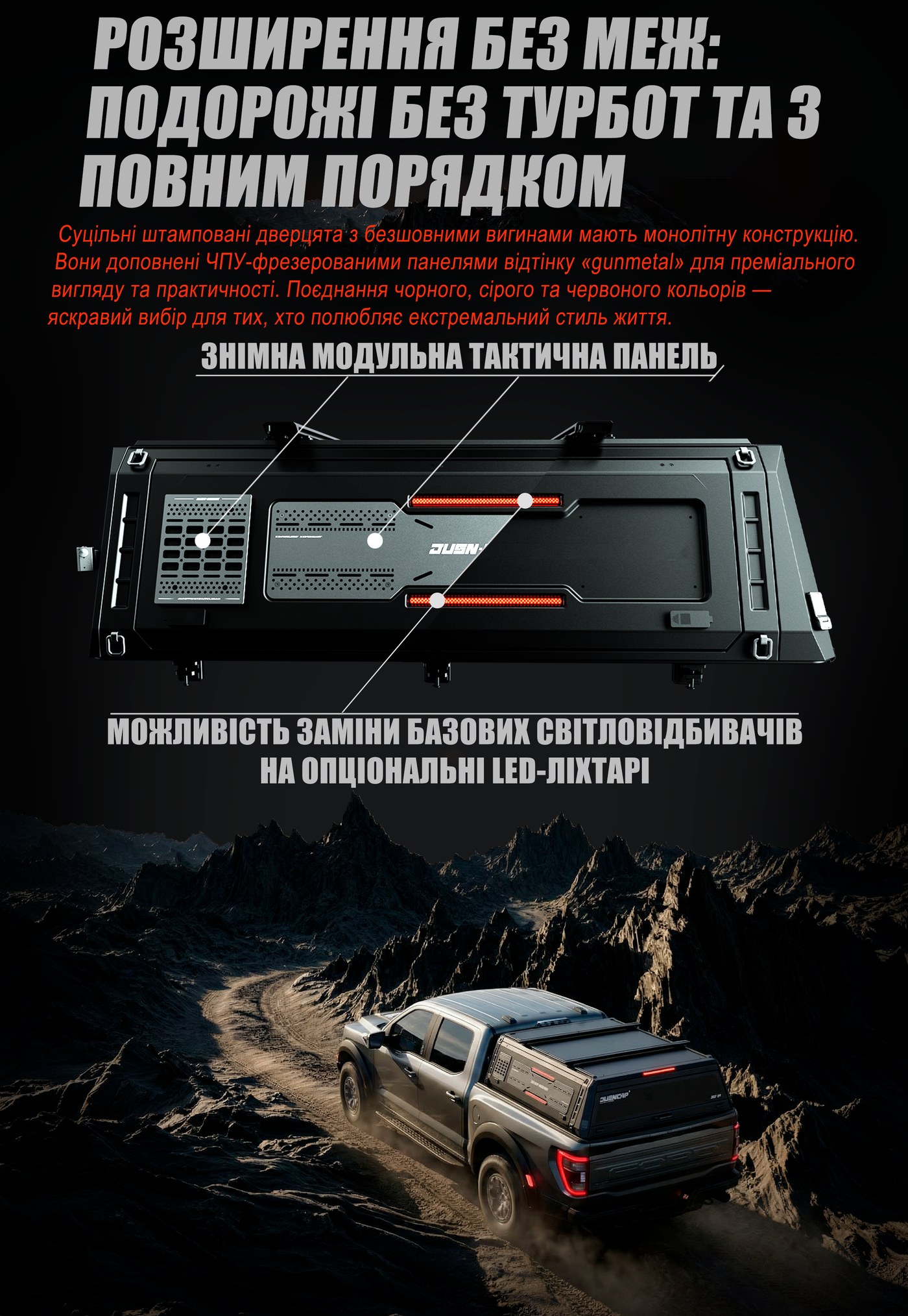 Розширення та знімна панель